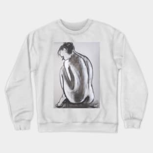 Posture 3 - Female Nude Crewneck Sweatshirt